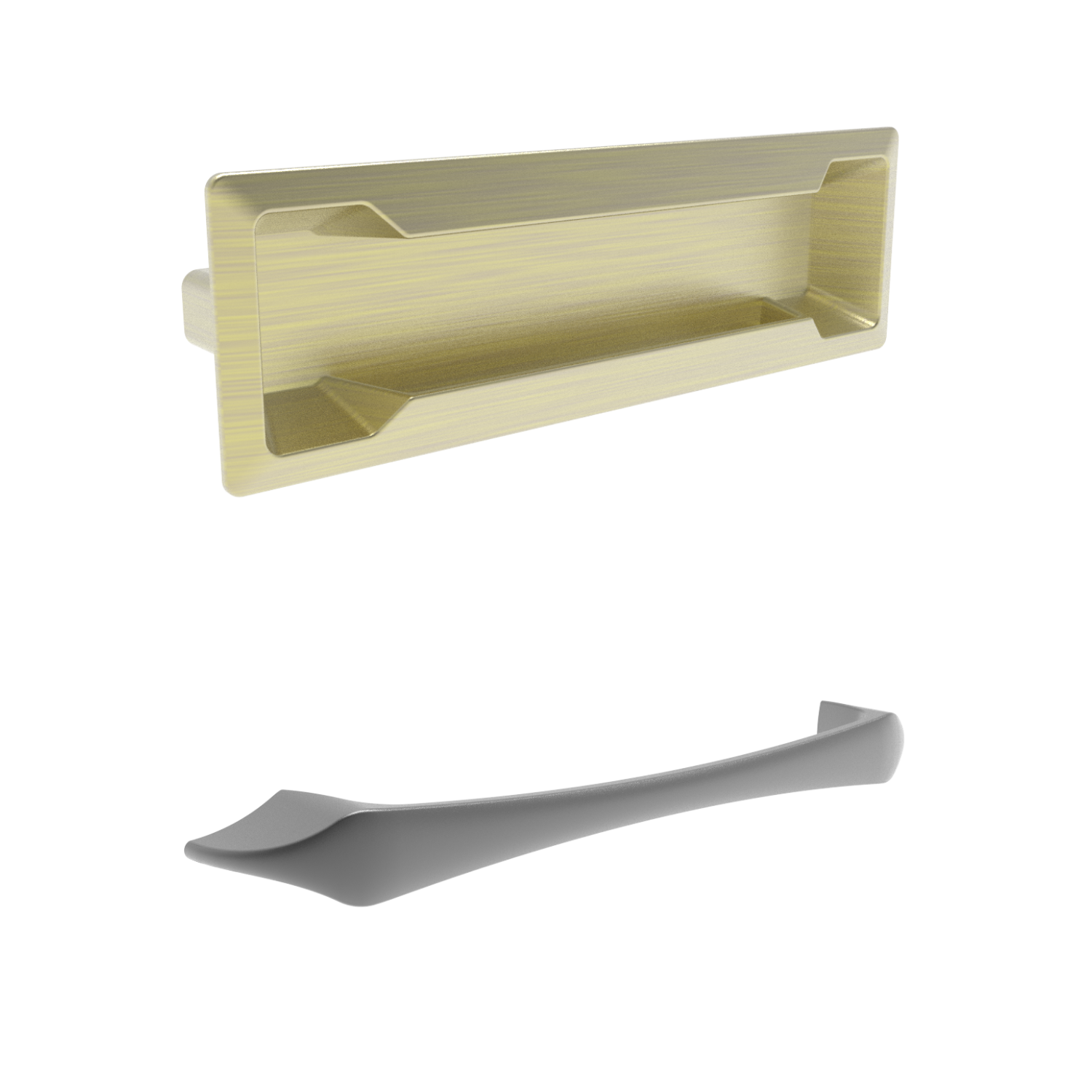 Zinc & Brass Cabinet Handles